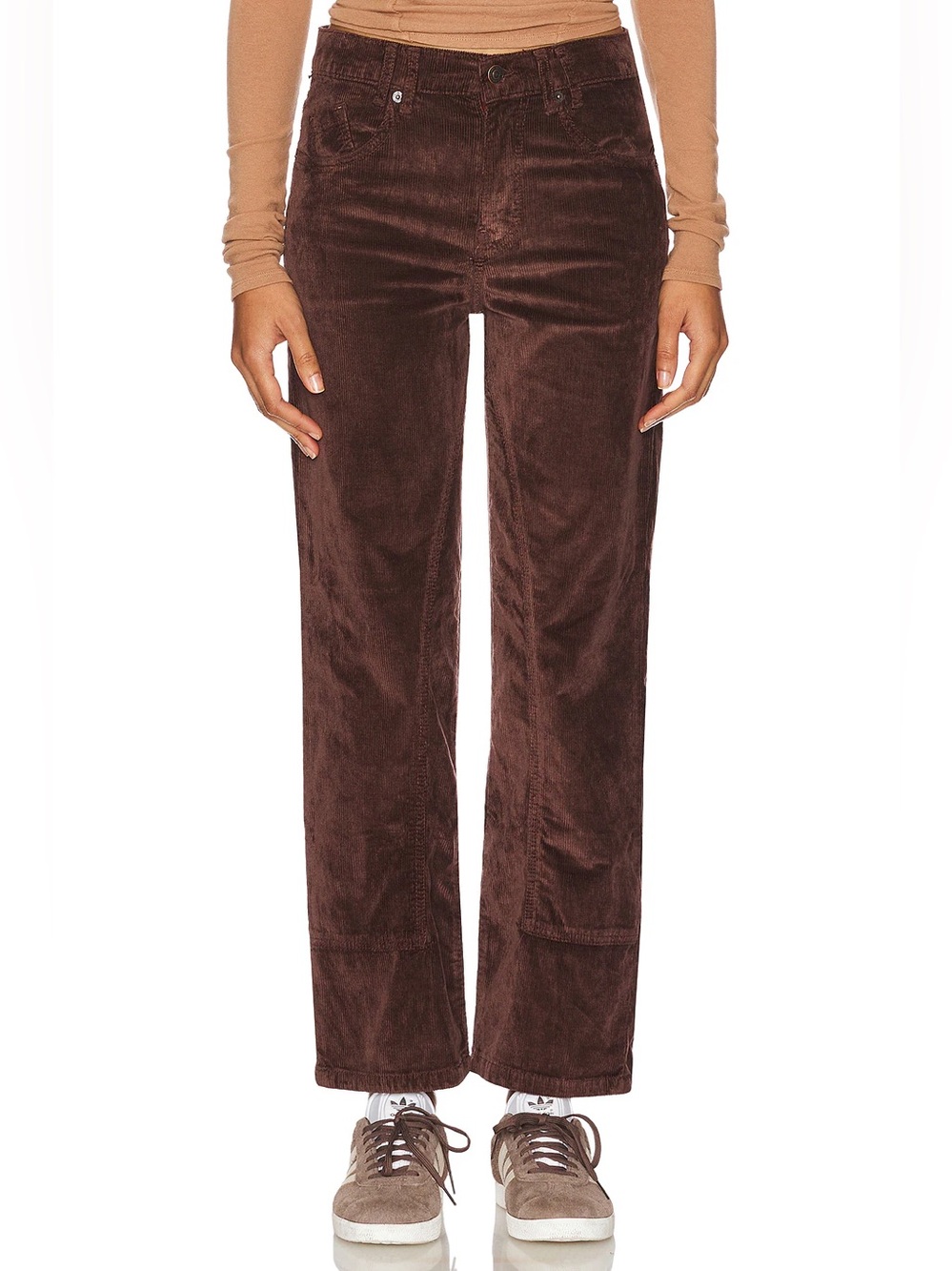 We The Free Risk Taker Cord‎ Straight Leg in Chocolate Truffle
